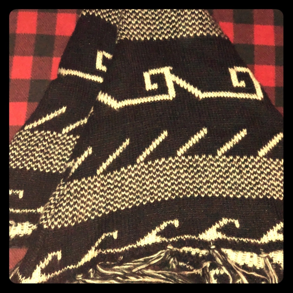 Black and White Poncho